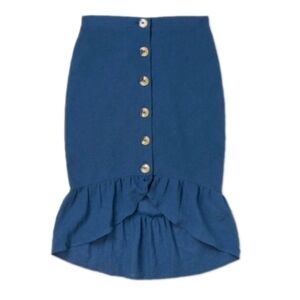 WET Swimwear Antiparos - Melodie Flounce Mermaid Skirt/Coverup  In Steel Blue